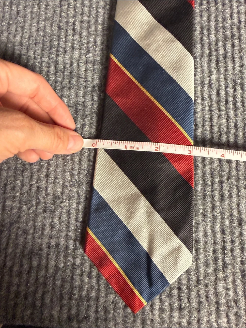 Polo Ralph Lauren Striped Silk Tie in Navy, Red, Black and Gold